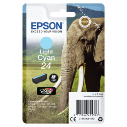 Epson Elephant Yksittäispakkaus, vaalea syaani 24 Claria Photo HD -muste