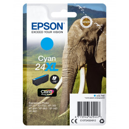 Epson Elephant Yksittäispakkaus, syaani 24XL Claria Photo HD -muste