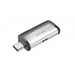 SanDisk Ultra Dual Drive USB Type-C USB-muisti 64 GB USB Type-A   USB Type-C 3.2 Gen 1 (3.1 Gen 1) Musta, Hopea