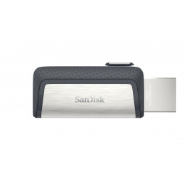 SanDisk Ultra Dual Drive USB Type-C USB-muisti 64 GB USB Type-A   USB Type-C 3.2 Gen 1 (3.1 Gen 1) Musta, Hopea