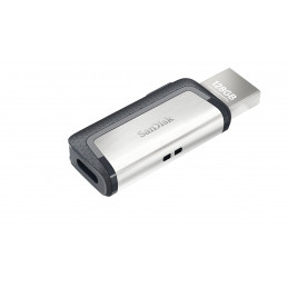 SanDisk Ultra Dual Drive USB Type-C USB-muisti 128 GB USB Type-A   USB Type-C 3.2 Gen 1 (3.1 Gen 1) Musta, Hopea