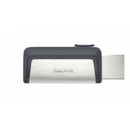 SanDisk Ultra Dual Drive USB Type-C USB-muisti 128 GB USB Type-A   USB Type-C 3.2 Gen 1 (3.1 Gen 1) Musta, Hopea