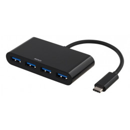 Deltaco USBC-HUB2 keskitin USB 2.0 Type-C 5000 Mbit s Musta