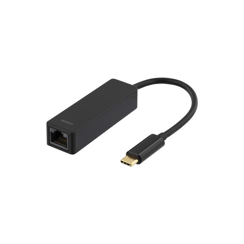 Deltaco USBC-GIGA verkkokortti Ethernet 1000 Mbit s