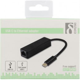 Deltaco USBC-GIGA verkkokortti Ethernet 1000 Mbit s