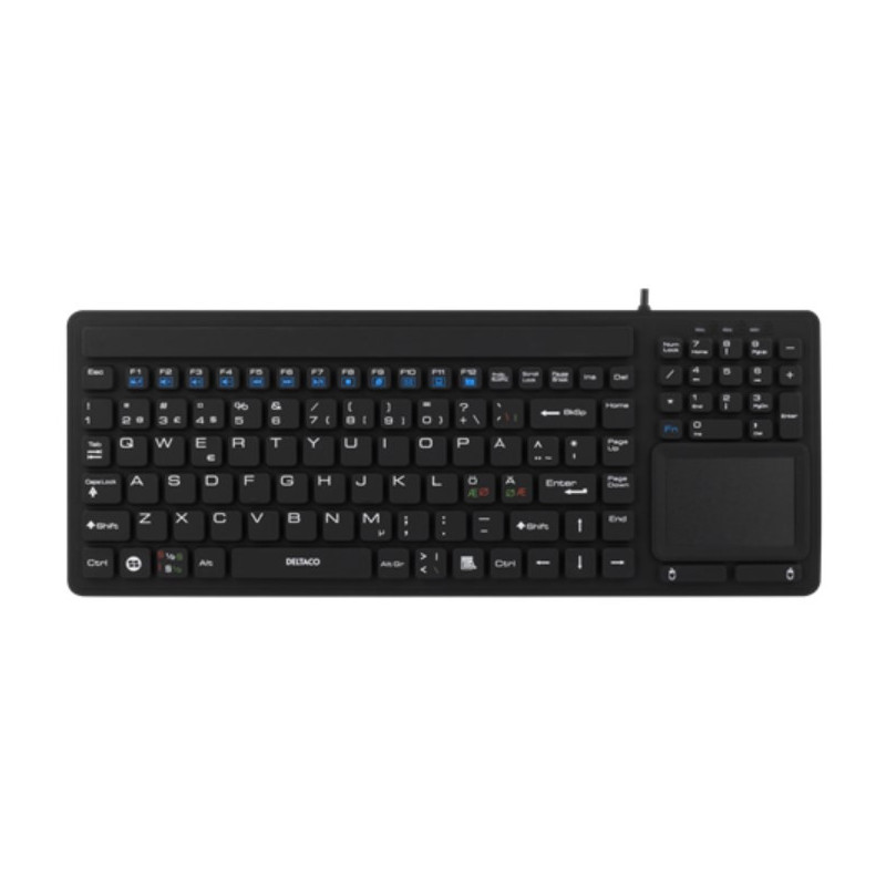 Deltaco TB-502 näppäimistö USB QWERTY Musta