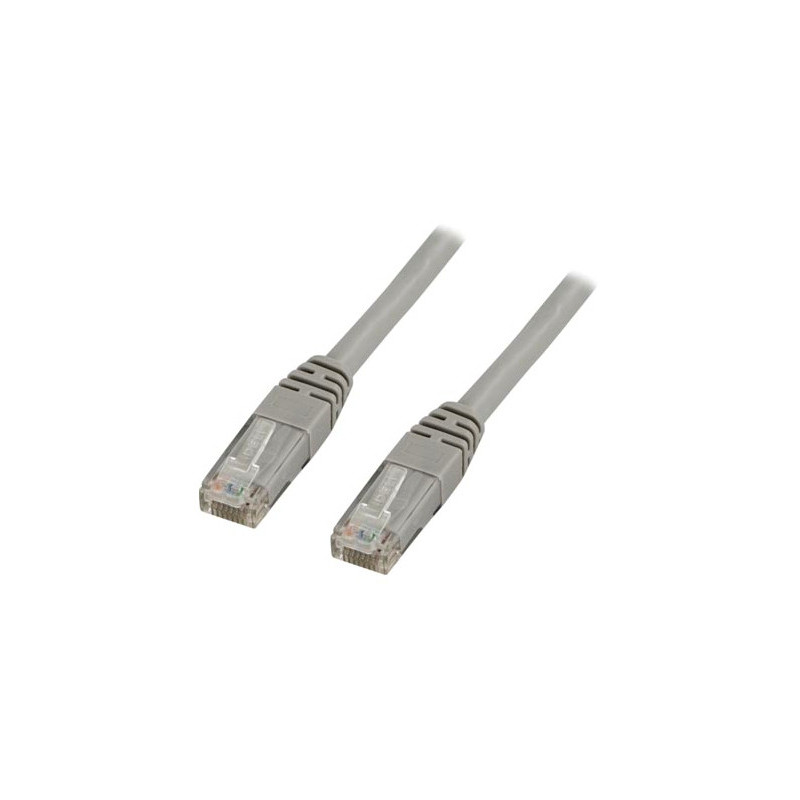 Deltaco TP-60 verkkokaapeli Harmaa 0,5 m Cat6