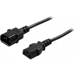 Deltaco DEL-112-50 virtajohto Musta 0,5 m C14 liitin IEC C13