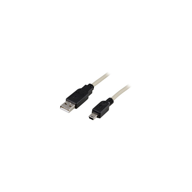 Deltaco USB 2.0 Cable A mini B, 1m USB-kaapeli USB A Mini-USB B
