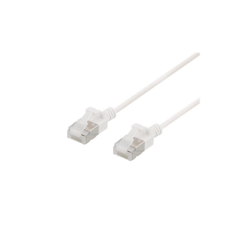 Deltaco UFTP-1018 verkkokaapeli Valkoinen 0,5 m Cat6a U FTP (STP)