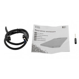 Deltaco MAP-GD29U3 tallennusaseman kotelo HDD-kotelo Hopea 2.5"