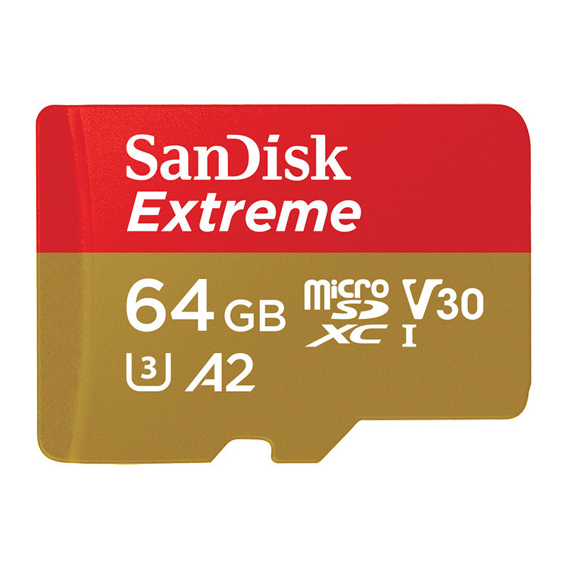 SanDisk Extreme flash-muisti 64 GB MicroSDXC UHS-I Luokka 3