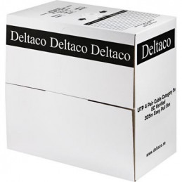 Deltaco UTP Cat5e verkkokaapeli Valkoinen 305 m