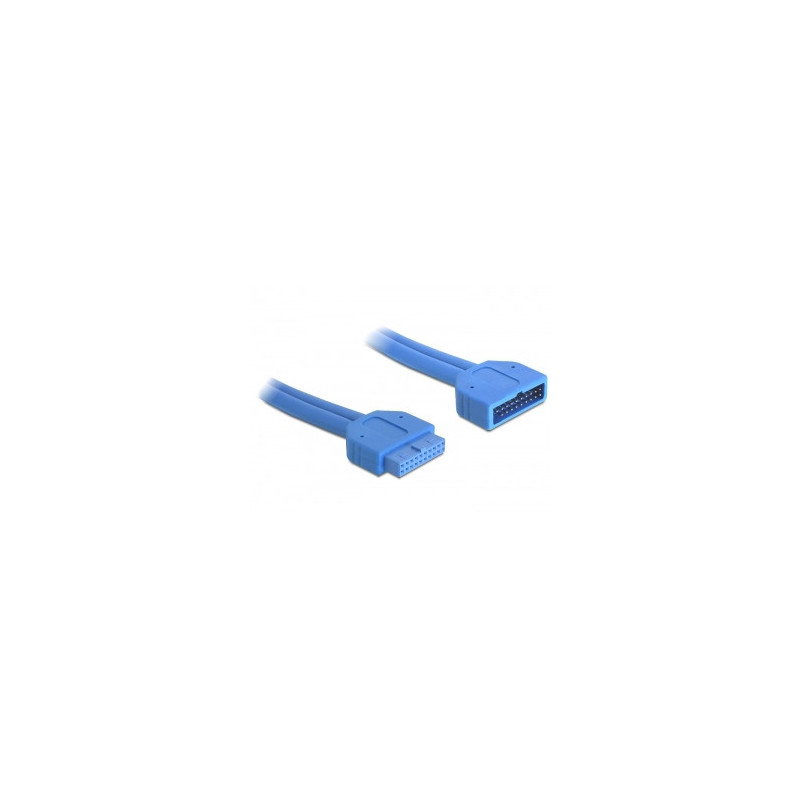 DeLOCK 82943 USB-kaapeli 0,45 m USB 3.2 Gen 1 (3.1 Gen 1) Sininen