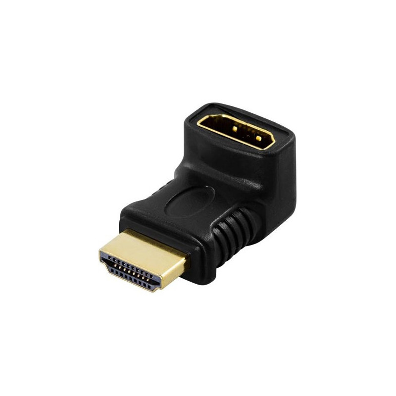 Deltaco HDMI-14B cable gender changer HDMI 19-pin Musta