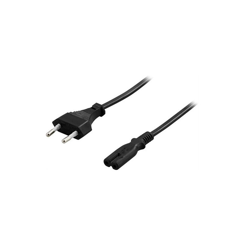 Deltaco DEL-109A virtajohto Musta 2 m CEE7 14 C7 liitin