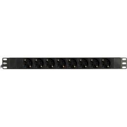 Deltaco GT-8529 tehonjakeluyksikkö 9 AC-pistorasia(a) 1U Musta
