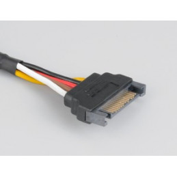 Akasa Sata Power Cable Extension Musta 0,3 m