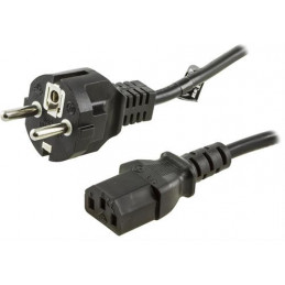 Deltaco DEL-109M-50 virtajohto Musta 0,5 m CEE7 7 IEC C13