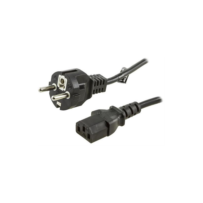 Deltaco DEL-109M-50 virtajohto Musta 0,5 m CEE7 7 IEC C13