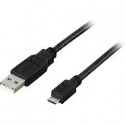 Deltaco USB 2.0 Cable A micro B, 5m USB-kaapeli USB A Micro-USB B Musta