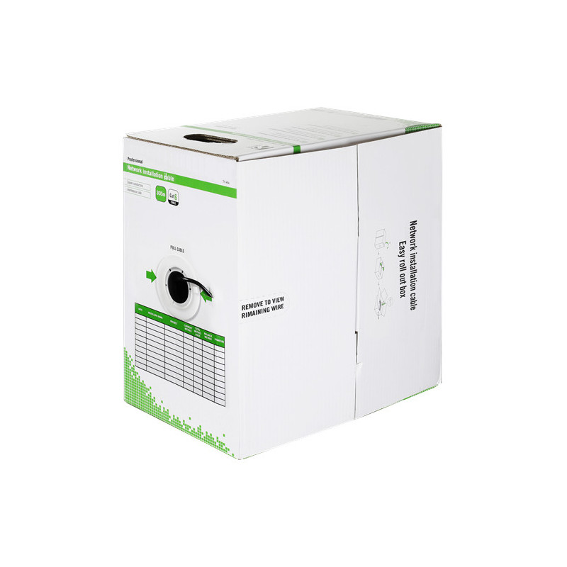 Deltaco TP-49A verkkokaapeli Musta 305 m Cat6 U UTP (UTP)