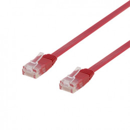 Deltaco TP-60R-FL verkkokaapeli Punainen 0,5 m Cat6 U UTP (UTP)