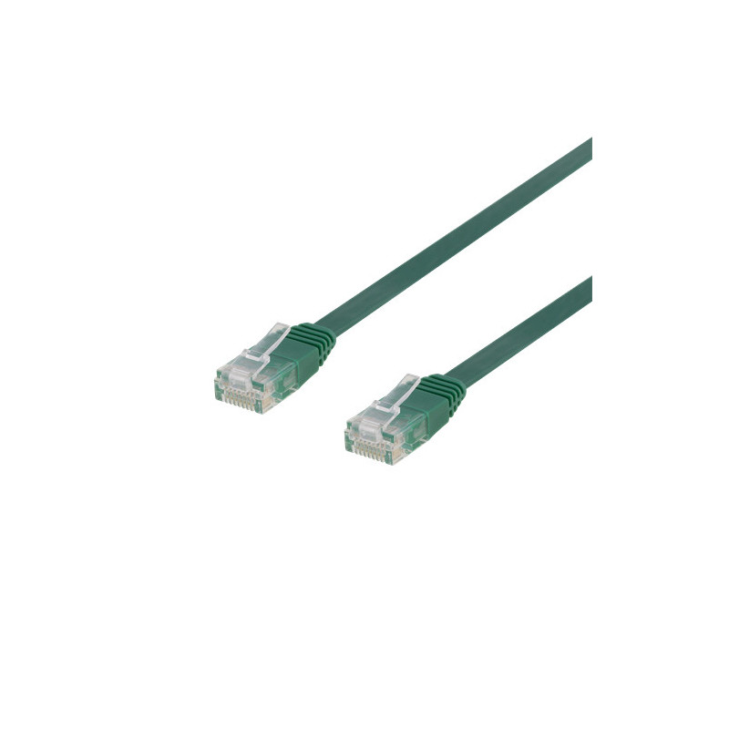 Deltaco TP-62G-FL verkkokaapeli Vihreä 2 m Cat6 U UTP (UTP)