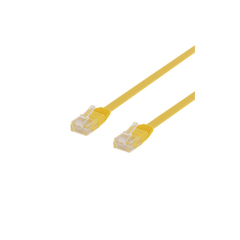 Deltaco TP-62GL-FL verkkokaapeli Keltainen 2 m Cat6 U UTP (UTP)