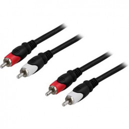 Deltaco MM-108 audiokaapeli 0,5 m 2 x RCA Musta