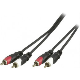Deltaco MM-109-K audiokaapeli 1 m 2 x RCA Musta