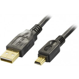 Deltaco USB-23S-K USB-kaapeli 0,5 m USB 2.0 Micro-USB A Mini-USB B Musta