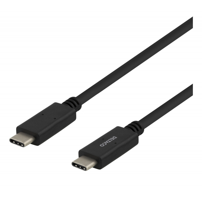 Deltaco USBC-1501M USB-kaapeli 1 m USB 3.2 Gen 1 (3.1 Gen 1) Musta