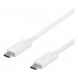Deltaco USBC-1504M USB-kaapeli 2 m USB 3.2 Gen 1 (3.1 Gen 1) Valkoinen