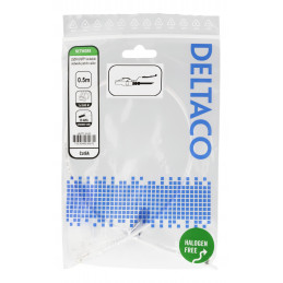 Deltaco UUTP-1101 verkkokaapeli Valkoinen 0,5 m Cat6a U UTP (UTP)