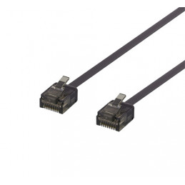 Deltaco UUTP-2077 verkkokaapeli Musta 0,15 m Cat6a U UTP (UTP)