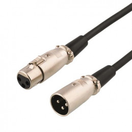 Deltaco XLR-1100 audiokaapeli 10 m XLR (3-pin) Musta
