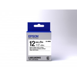 Epson tarrakasetti vakio - LK-4WBN vakio musta valk. 12 9
