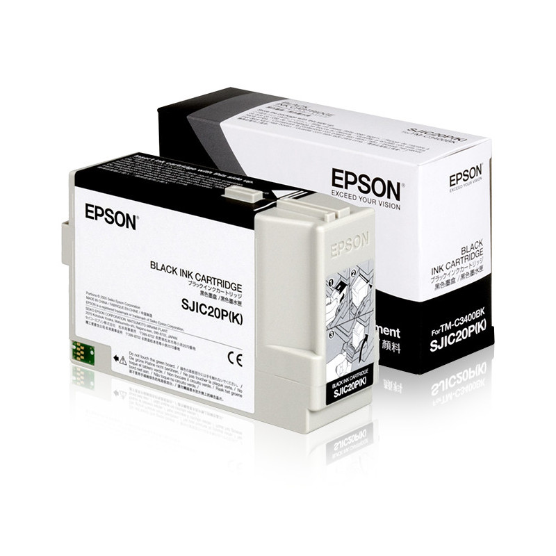 Epson SJIC20P(K) MUSTA -mustepatruuna TM-C3400BK-tulostimeen