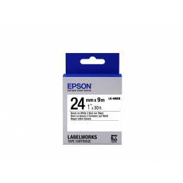 Epson tarrakasetti vakio - LK-6WBN vakio musta valk. 24 9