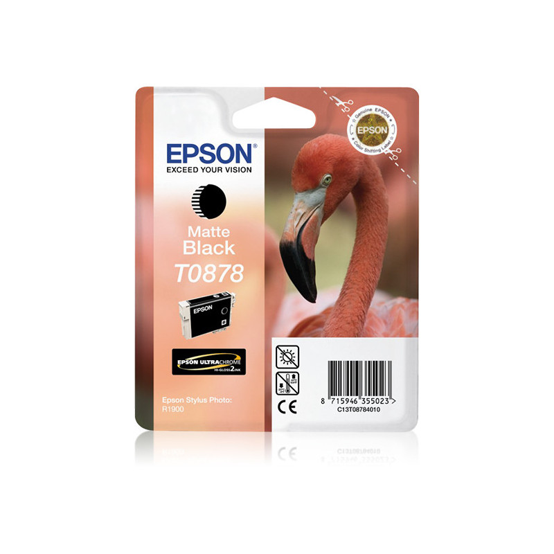 Epson Flamingo Yksittäispakkaus, mattamusta T0878 Ultra Gloss High-Gloss 2