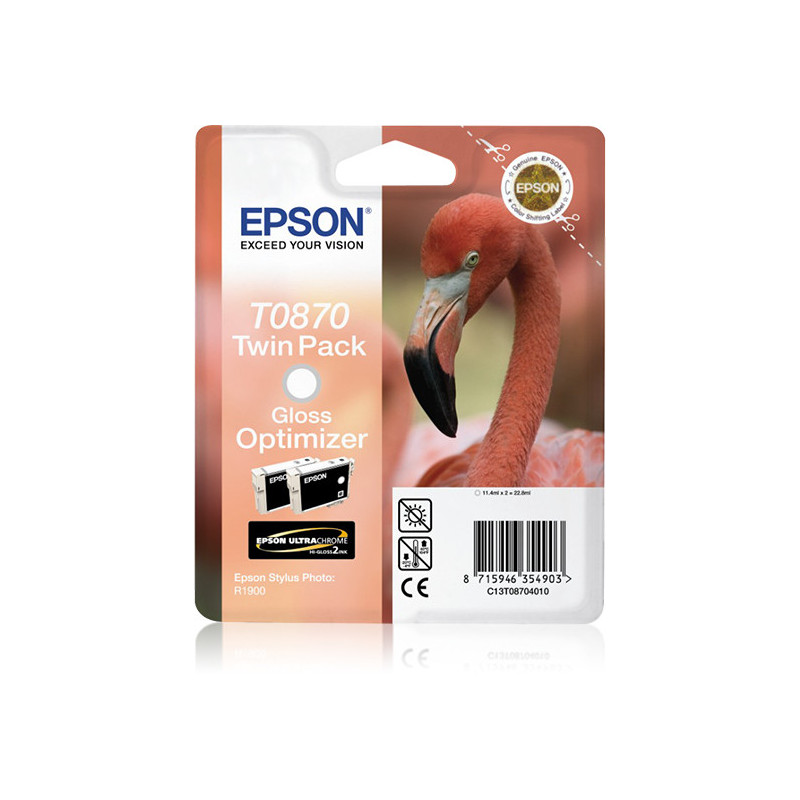 Epson Flamingo Kaksoispakkaus, kiillonoptimoija T0870 Ultra Gloss High-Gloss 2
