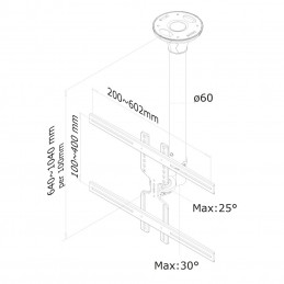 Newstar FPMA-C400 152,4 cm (60") Musta