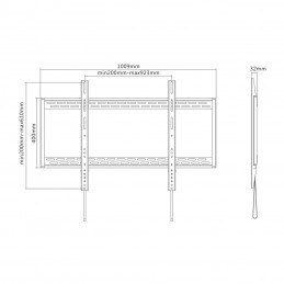 Newstar LFD-W1000 TV-kiinnike 2,54 m (100") Musta
