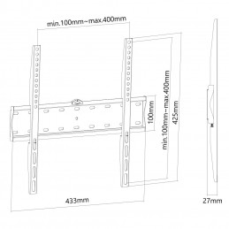 Newstar FPMA-W300 139,7 cm (55") Musta