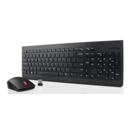 Lenovo Essential näppäimistö Langaton RF Suomi, Ruotsi Musta