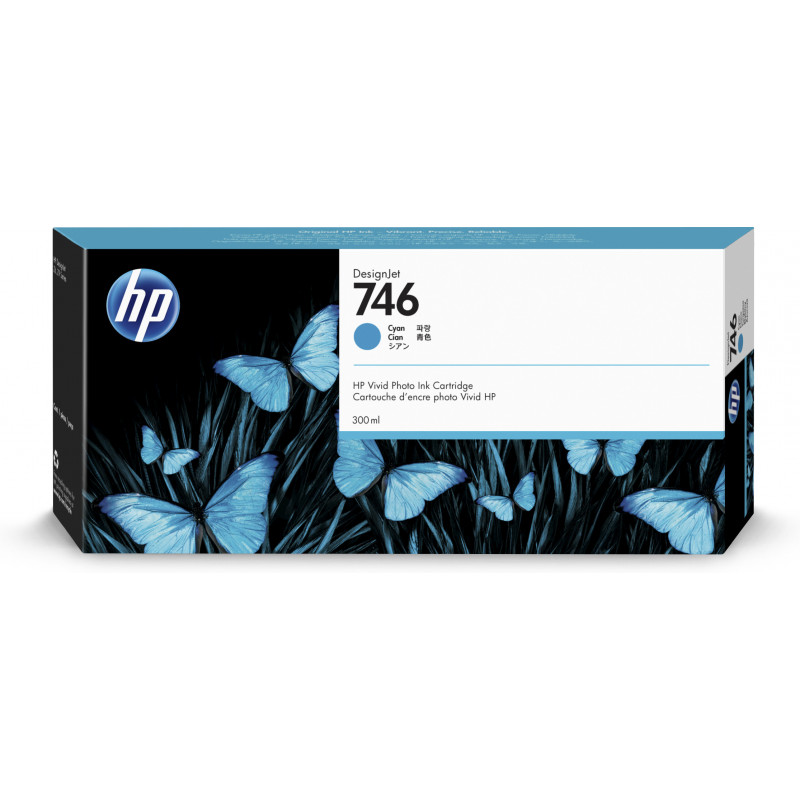 HP 746 mustekasetti Alkuperäinen Syaani