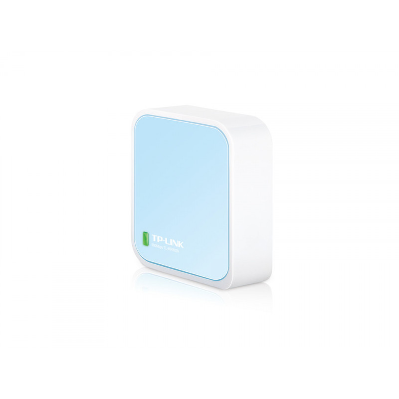 TP-LINK 300Mbps Wireless N Nano Router langaton reititin Nopea Ethernet Yksi kaista (2,4 GHz) Sininen, Valkoinen