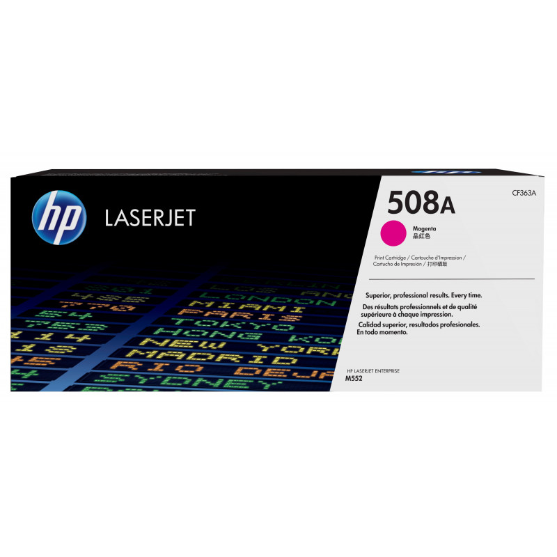 HP Cartucho de tóner original LaserJet 508A magenta värikasetti 1 kpl Alkuperäinen