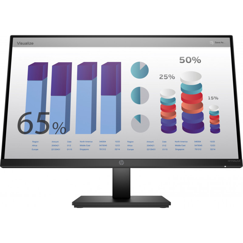 HP P24q G4 60,5 cm (23.8") 2560 x 1440 pikseliä Quad HD LED Musta